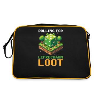 St. Patricks Day Gaming Rolling for Leprechaun Loo - Retro Bag - black/gold - Back