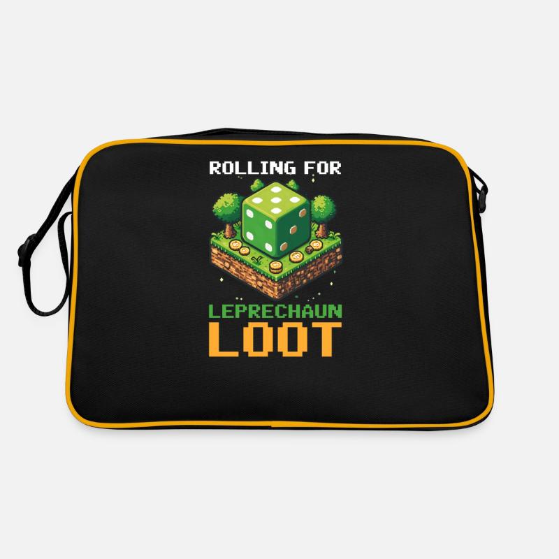 St. Patricks Day Gaming Rolling for Leprechaun Loo Retro Bag