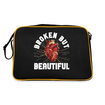 Kintsugi Kintsukuroi Japon imparfait - Sac Retro - noir/or - Dos
