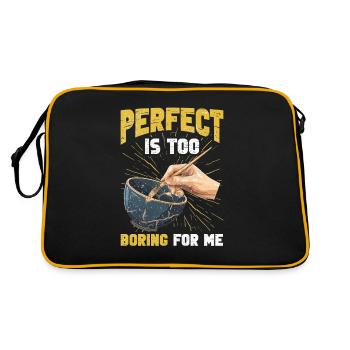 Kintsugi Kintsukuroi Japon imparfait - Sac Retro - noir/or - Dos