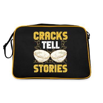 Kintsugi Kintsukuroi Japon imparfait - Sac Retro - noir/or - Dos