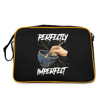 Kintsugi Kintsukuroi Japon imparfait - Sac Retro - noir/or - Dos
