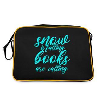 Snow Is Falling Books Are Calling 3 - Retro Bag - black/gold - Back