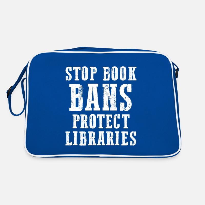 Stop Book Bans Protect Libraries 3 Retro Tasche