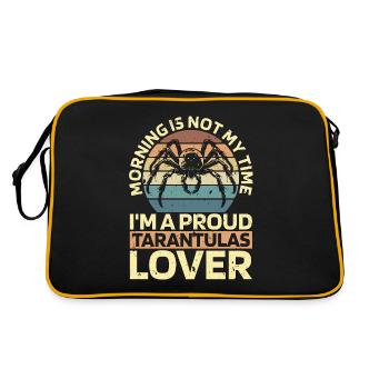 Tarantulas Lover Morning Is Not My Time Arachnid - Retro Tasche - Schwarz/Gold - Hinten