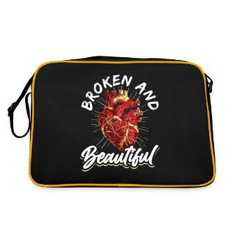 Kintsugi Kintsukuroi Japon imparfait - Sac Retro - noir/or - Dos