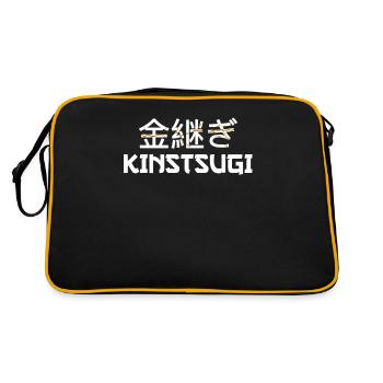 Kintsugi Kintsukuroi Japon imparfait - Sac Retro - noir/or - Dos