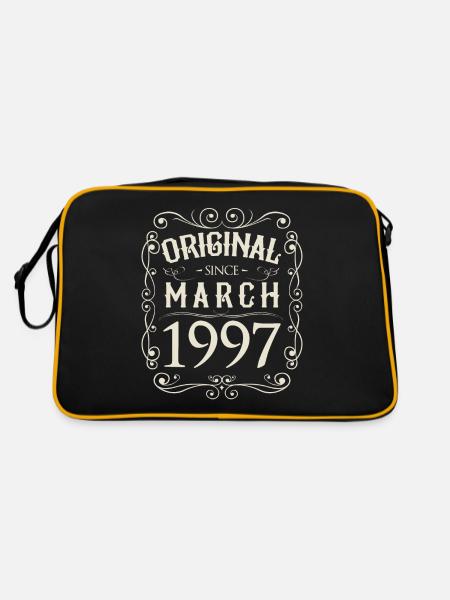 Vintage - Original since March 1997 Birthday - Retro Bag - black/gold - Back