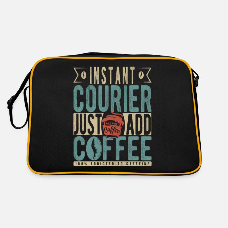 Instant Courier Just Add Coffee Retro Bag