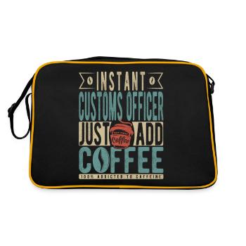 L’agent des douanes instantanée n’a qu’à ajouter du café - Sac Retro - noir/or - Dos
