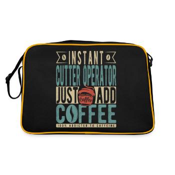 L’opérateur de coupeur instantané ajoute simplement du café - Sac Retro - noir/or - Dos