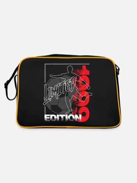 Limited Edition 1999 Limited Edition Fußball - Retro Tasche - Schwarz/Gold - Hinten