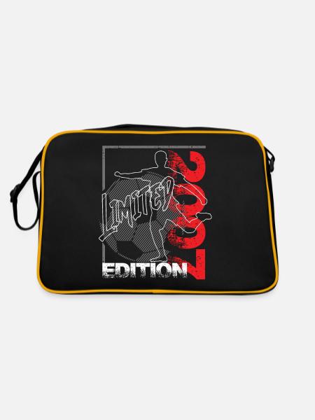 Limited Edition 2007 Limited Edition Fußball - Retro Tasche - Schwarz/Gold - Hinten