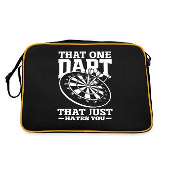 Lustiges Dart Dartscheibe - Retro Tasche - Schwarz/Gold - Hinten