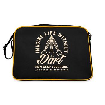 Cadeau de sport de passe-temps de joueur de fléchettes - Sac Retro - noir/or - Dos
