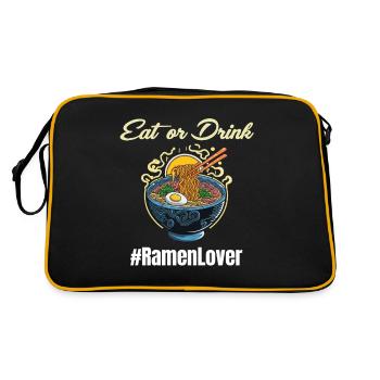 Eat or drink #ramenlover hot bowl - Retro Bag - black/gold - Back