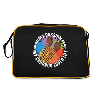 Churros Lover My Passion My Churros Pâte Frite - Sac Retro - noir/or - Dos