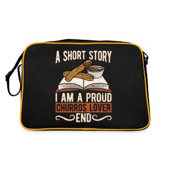 Amateur de churros Une histoire courte Je suis un fabricant de churros - Sac Retro - noir/or - Dos