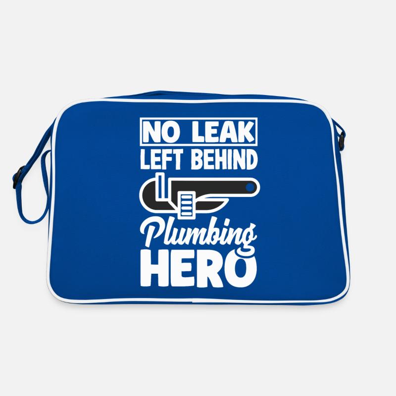 Pas de fuite Plumbing Hero Déclaration audacieuse Sac Retro