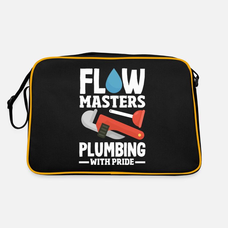 Flow Masters Plumbing Pride Professional Plumber Retro Tasche