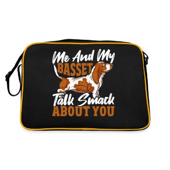 Amoureux des chiens Animal Lover Basset Hound Chien - Sac Retro - noir/or - Dos