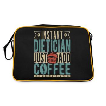 Instant Dietician Just Add Coffee - Retro Bag - black/gold - Back
