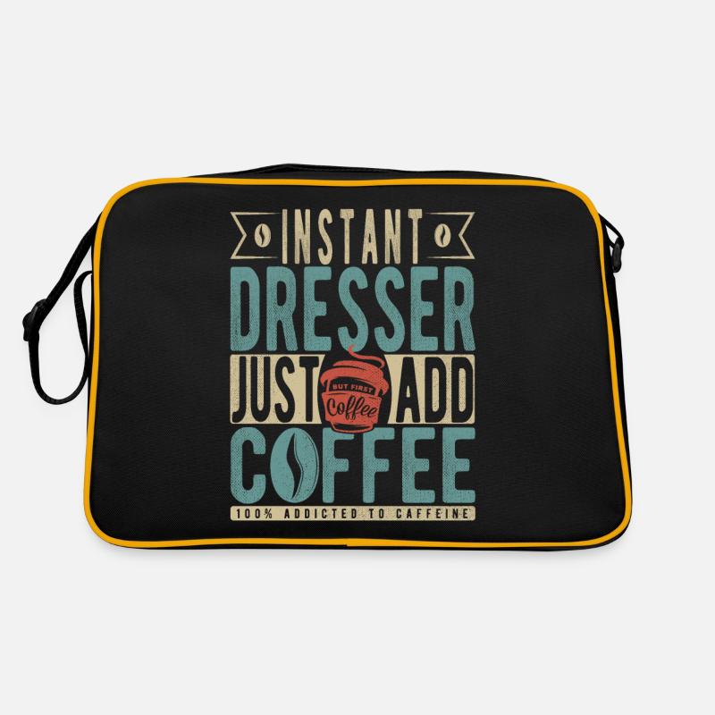 Instant-Kommode einfach Kaffee hinzufügen Retro Tasche