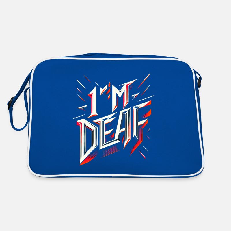I'm Deaf 44 Retro Tasche