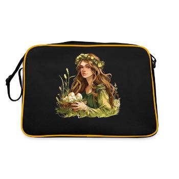 Easter Eostre Pagan Spring - Retro Bag - black/gold - Back