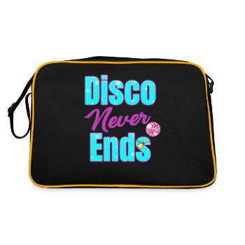 Disco Never Stop Classique Groovy Vintage - Sac Retro - noir/or - Dos