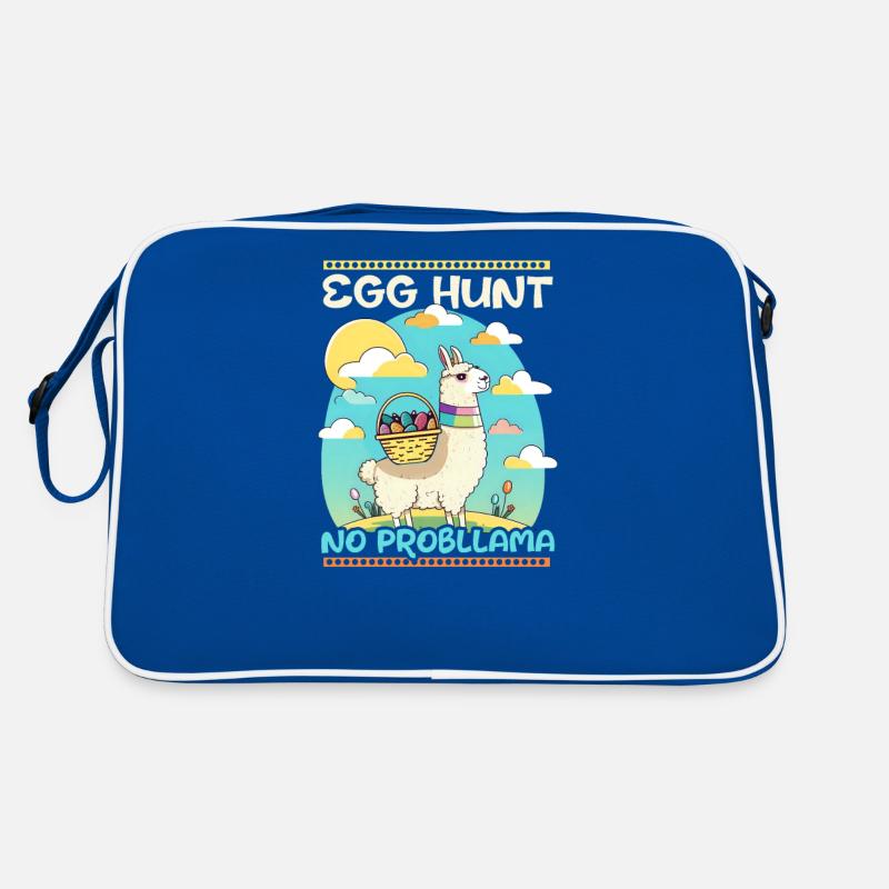 Christian Easter Egg Hunt Llama Retro Bag