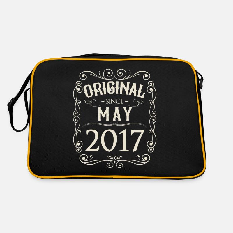 Vintage - Original since Mai 2017 Geburtstag - Retro Tasche - Schwarz/Gold