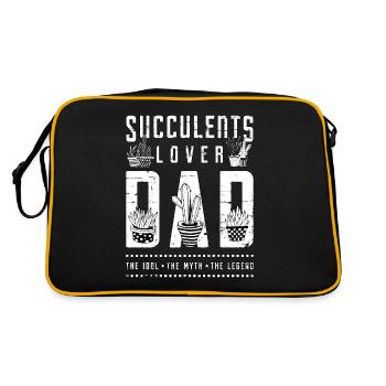 Succulents Lover Dad The Idol The Myth Gardener - Retro Bag - black/gold - Back