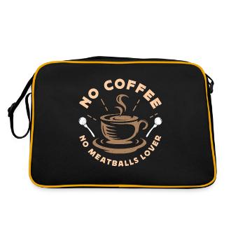 Amateur de boulettes de viande Pas de café Amateur de viande hachée - Sac Retro - noir/or - Dos