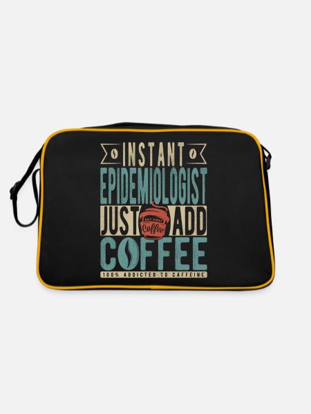 Instant Epidemiologist Just Add Coffee - Retro Bag - black/gold - Back