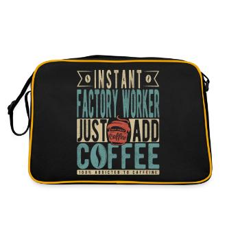 Instant Factory Worker Just Add Coffee - Retro Bag - black/gold - Back