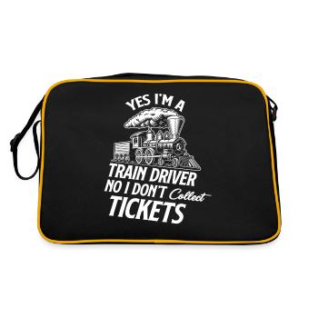 Oui, je suis conducteur de train Non, je n’en perçois pas - Sac Retro - noir/or - Dos