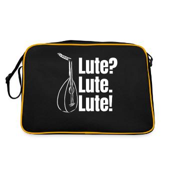 Luth? Luth. Luth! Musicien à cordes Mandoliniste - Sac Retro - noir/or - Dos