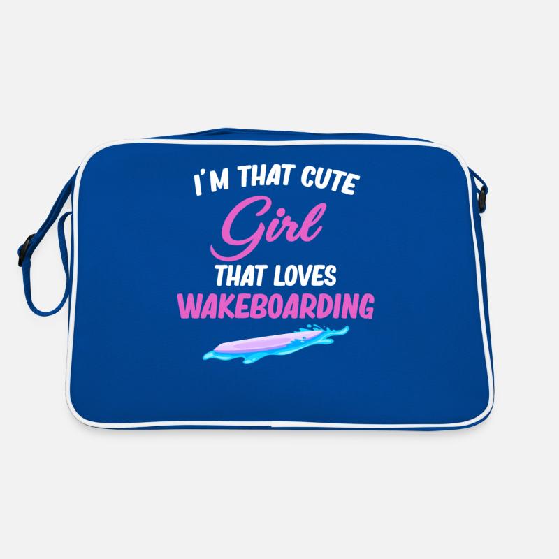 Ich Bin Das Süße Mädchen, Das Wakeboarden, Retro Tasche