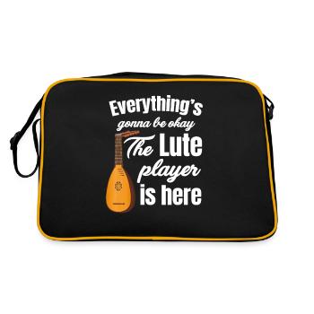 Tout ira bien, le joueur de luth est là, bandura - Sac Retro - noir/or - Dos