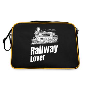 Railway Lover Drôle Conducteur De Train - Sac Retro - noir/or - Dos