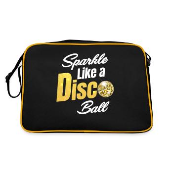Scintillez comme une boule disco. Classique - Sac Retro - noir/or - Dos