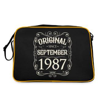 Vintage - Original since September 1987 Geburtstag - Retro Tasche - Schwarz/Gold - Hinten