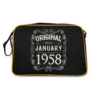 Vintage - Original depuis l'anniversaire de janvier 1958 - Sac Retro - noir/or - Dos