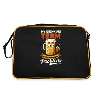 Amateur de football Mon problème de football d’équipe - Sac Retro - noir/or - Dos
