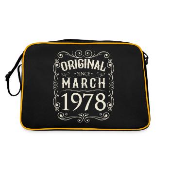 Vintage - Original depuis l'anniversaire de mars 1978 - Sac Retro - noir/or - Dos