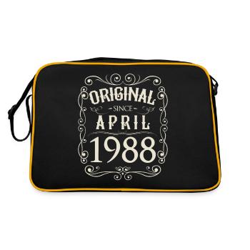 Vintage - Original depuis l'anniversaire d'avril 1988 - Sac Retro - noir/or - Dos
