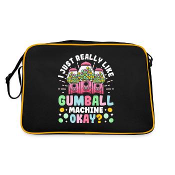 Funny chewing gum machine - Retro Bag - black/gold - Back