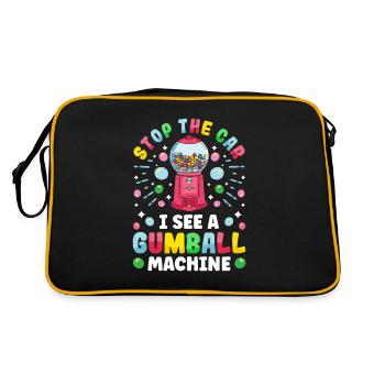 Funny chewing gum machine - Retro Bag - black/gold - Back