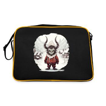 Krampus T | Costume Krampus | Père Noël Kawaii - Sac Retro - noir/or - Dos